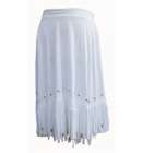 Western Fringed Skirt White