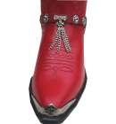 Kiltie Boot Straps Red Clear