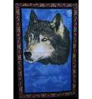 Wall Rug Wolf Head