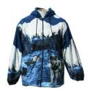 Hooded Fleece Wolf Blue