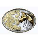 Buckle Horsehead Scroll G/S Buckle Horsehead Scroll G/S