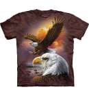 Mountain TShirt Eagle and Clouds