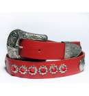 Rhinestone Belt Red/Red