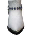Rhinestone Boot Strap Wh/Blue