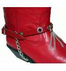 Kiltie Boot Straps Red /Red