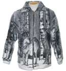 Fleece Grey Wolf in Trees