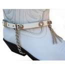 Kiltie Boot Straps WhiteClear