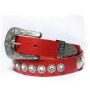 Rhinestone Belt Red/Clear
