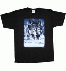 T-Shirt Wolf Face In Snow