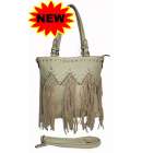 Fringe Bag Rhinestones Beige Fringe Bag Rhinestones Beige