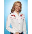 Ely Red Rose White Womens