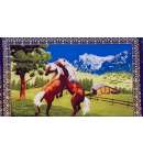 Wall Rug Horses Playing