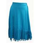 Western Fringe Skirt Turquoise