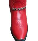 Rhinestone Boot Strap Red/Red