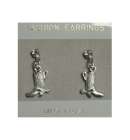 Diamante Boot Earings Silver USA Diamante Boot Earings Silver USA