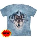 Mountain TShirt Blue Moon Wolf