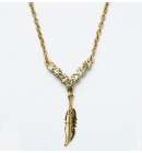 Feather Necklace Gilt