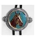 Bolo Texas Horsehead Blue