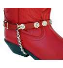 Rhinestone Boot Strap Red/Clea