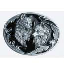 Pewter Buckle 2 Wolves Pewter Buckle 2 Wolves
