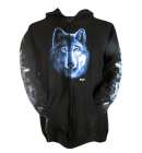 Hoodie Wolf Face Blue