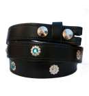Rhinestone Belt Black/Turq Rhinestone Belt Black/Turq
