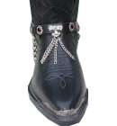 Kiltie Boot Straps Blk Red