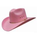 Pinched Front Cowgirl Hat Pink Pinched Front Cowgirl Hat Pink