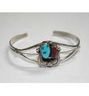 Navajo Bracelet Turquoise/Coral Navajo Bracelet Turquoise/Coral
