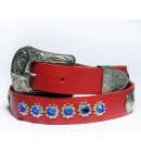 Rhinestone Belt Red/Blue
