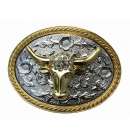 Buckle Bull Head Oval 2