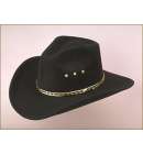 Pinched Front Cowboy Hat Black