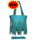 Fringe Bag Rhinestones Turquoise