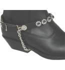 Rhinestone Boot Strap Blk/Clea