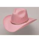 Pinched Front Cowgirl Hat Pink