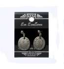 Earings Pewter Diamond Cut Oval